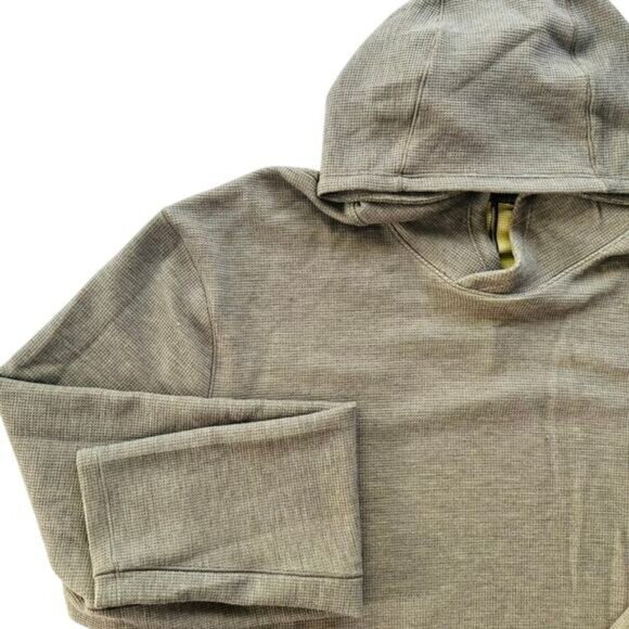 Lululemon Shift Stitch Hoodie Heathered Rover Tan Size XL Waffle Long Sleeve - Picture 3 of 9